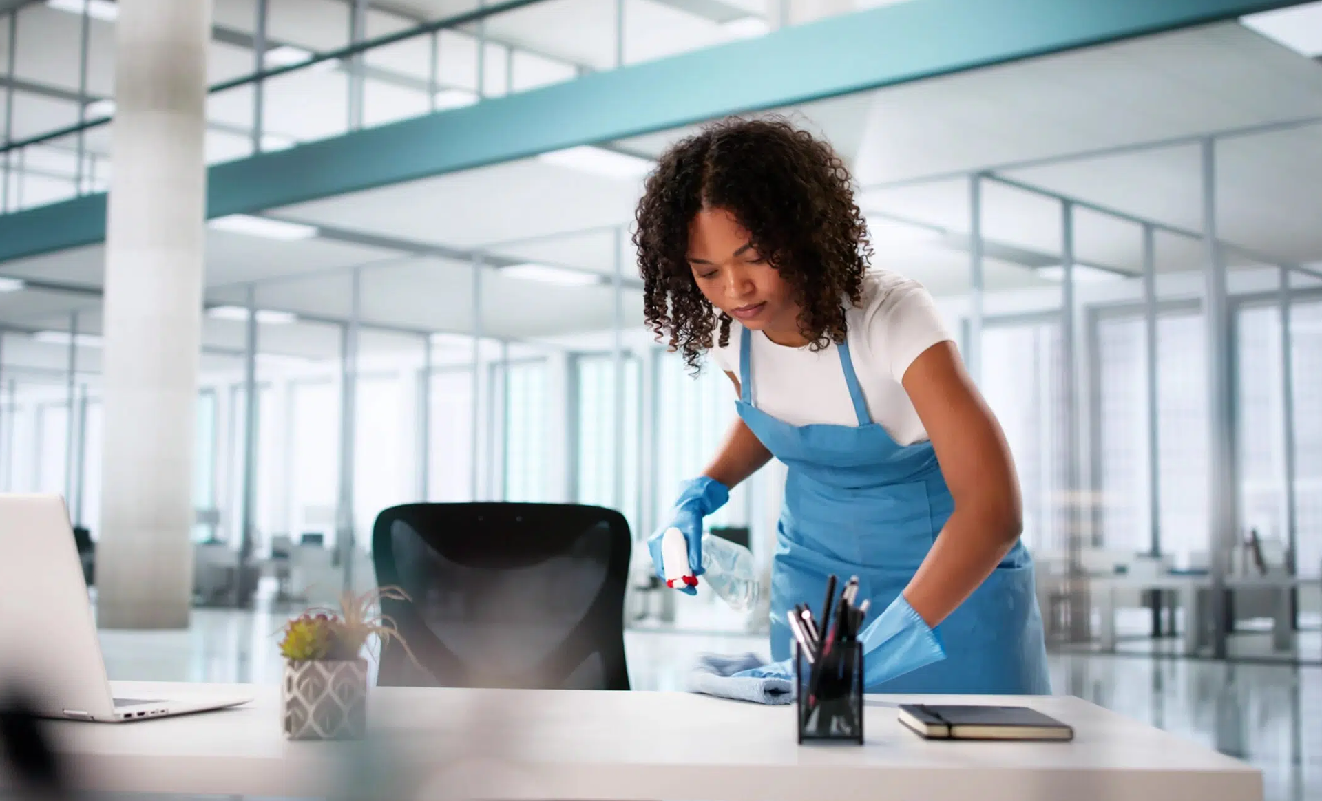 Clean and organized business environment after service